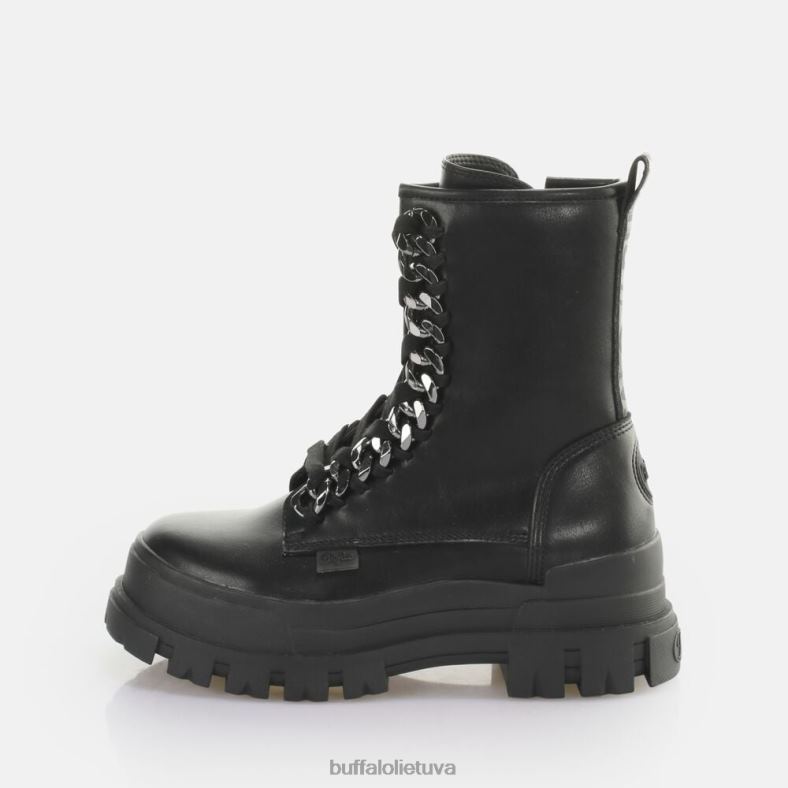 Aspha grandinės suvarstymas vidurinės kulkšnies-baukšlės vegan Buffalo juodas4D4XB784 |batai