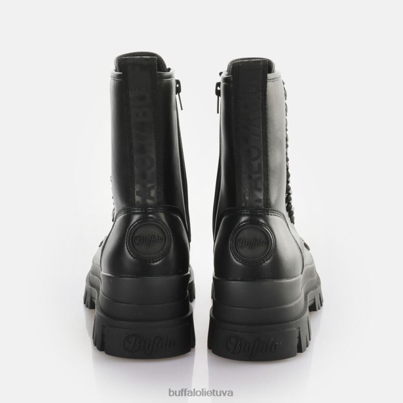 Aspha grandinės suvarstymas vidurinės kulkšnies-baukšlės vegan Buffalo juodas4D4XB784 |batai