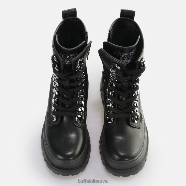 Aspha grandinės suvarstymas vidurinės kulkšnies-baukšlės vegan Buffalo juodas4D4XB784 |batai