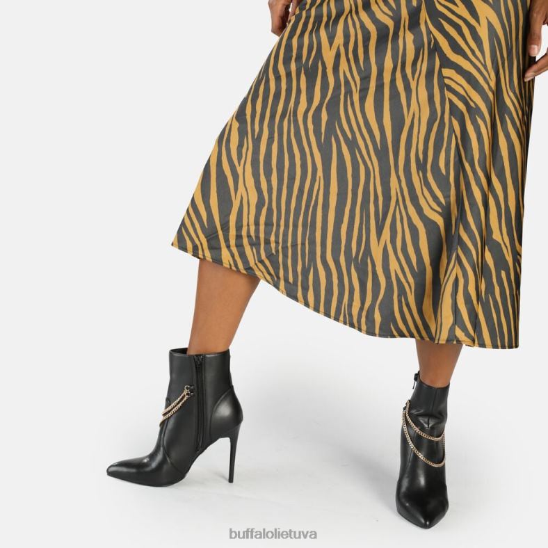 Džuljetos grandinėlė kulkšnies batai veganiški Buffalo juodas4D4XB653 |batai