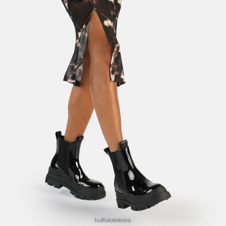 aspha chelsea, veganas Buffalo juodas4D4XB479 |batai