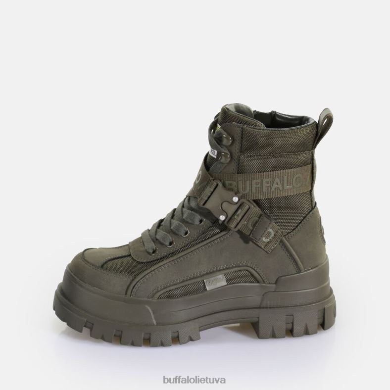 aspha com1 laceup mid vegan ankle boot Buffalo chaki4D4XB582 |batai