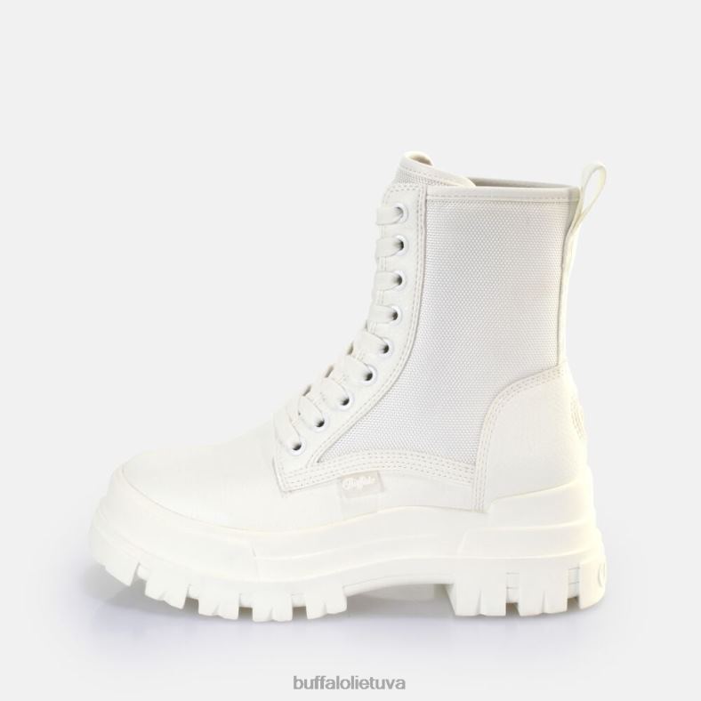 aspha com2 laceup mid ankle boot vegan Buffalo baltas4D4XB191 |batai