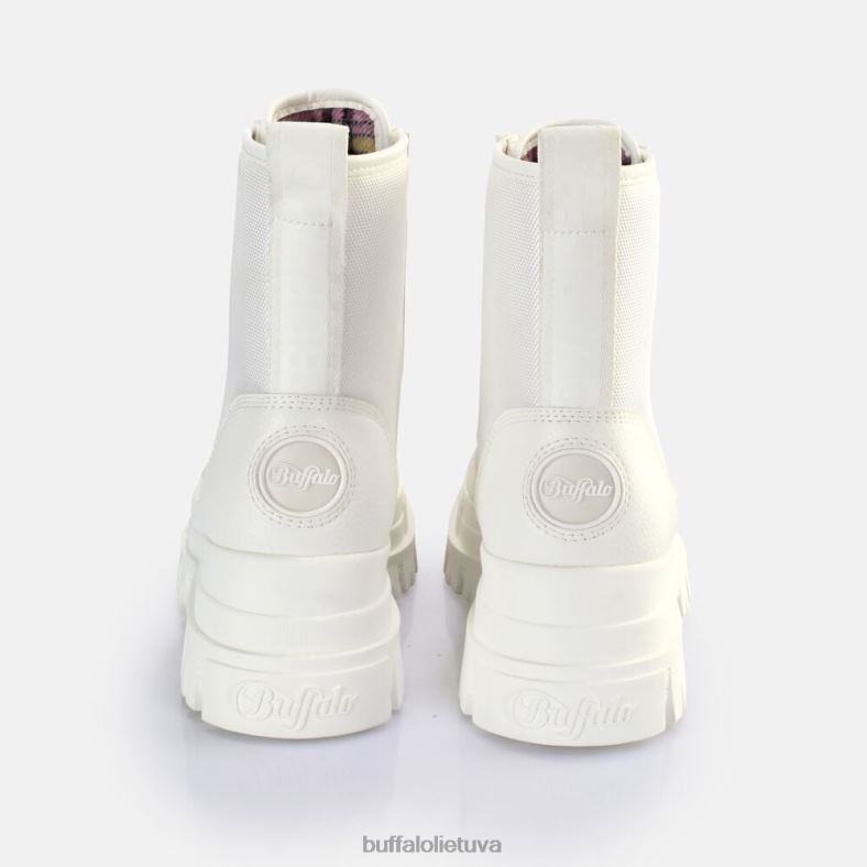 aspha com2 laceup mid ankle boot vegan Buffalo baltas4D4XB191 |batai