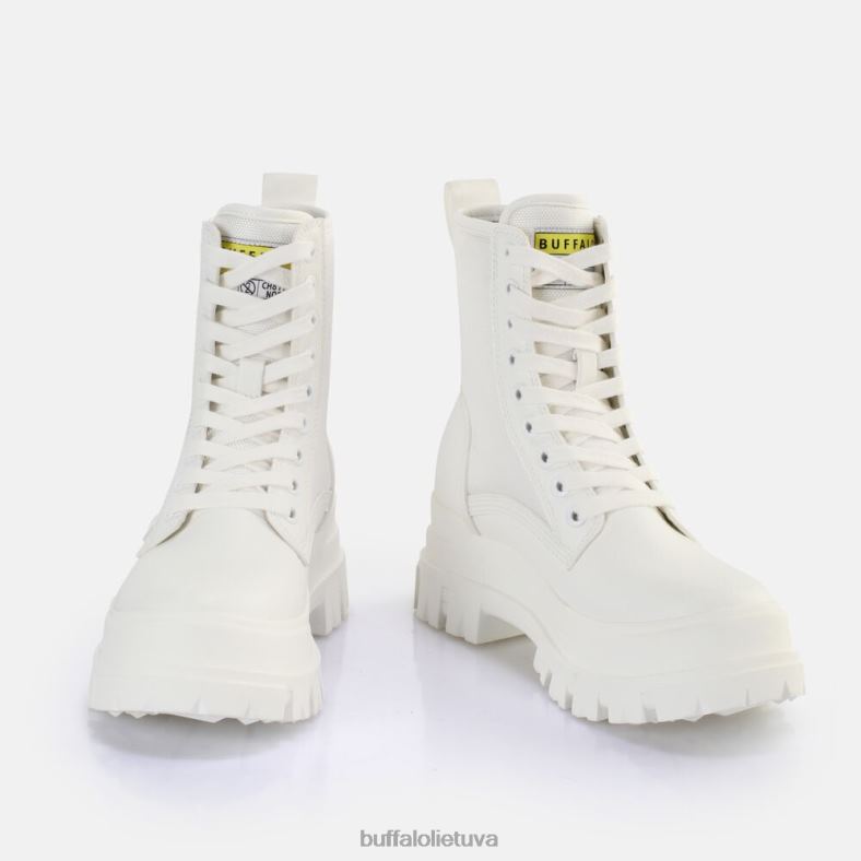 aspha com2 laceup mid ankle boot vegan Buffalo baltas4D4XB191 |batai