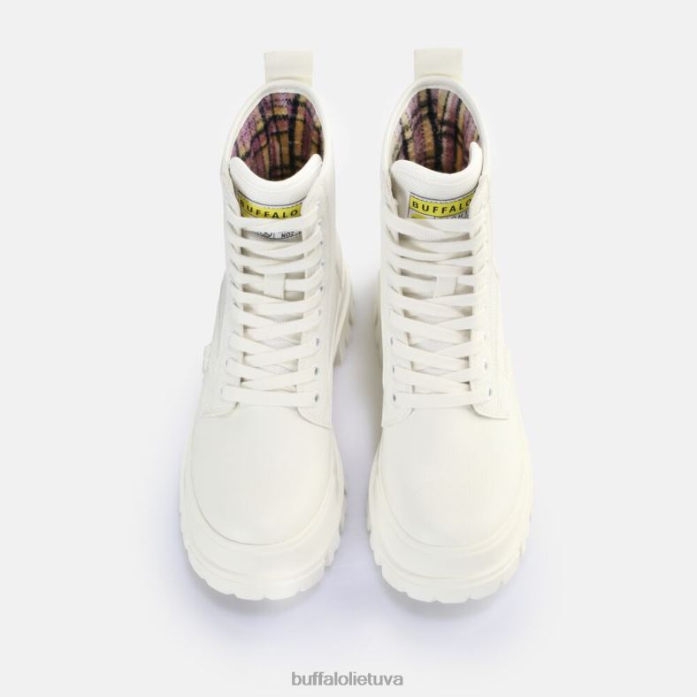 aspha com2 laceup mid ankle boot vegan Buffalo baltas4D4XB191 |batai