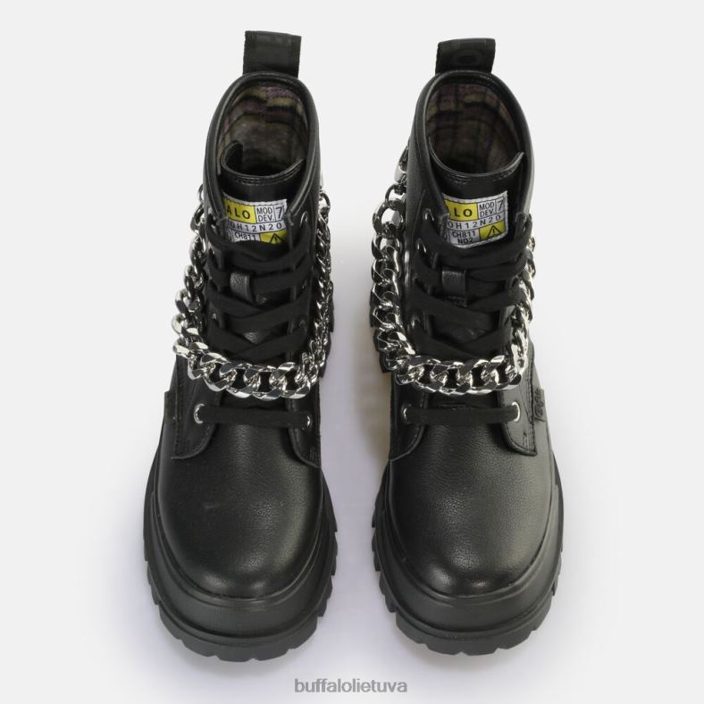 aspha grandine kulkšnies batai vegan Buffalo juoda/sidabrinė4D4XB473 |batai