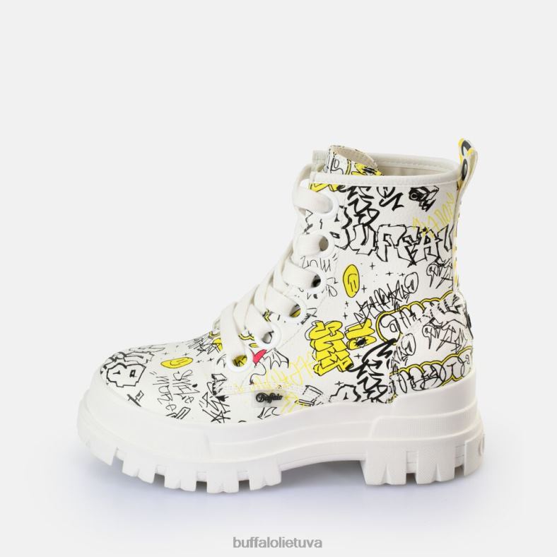 aspha lace up hi ankle boot vegan Buffalo balti graffiti4D4XB438 |batai