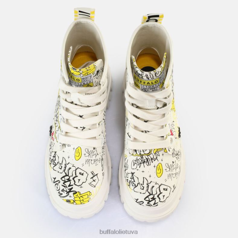 aspha lace up hi ankle boot vegan Buffalo balti graffiti4D4XB438 |batai