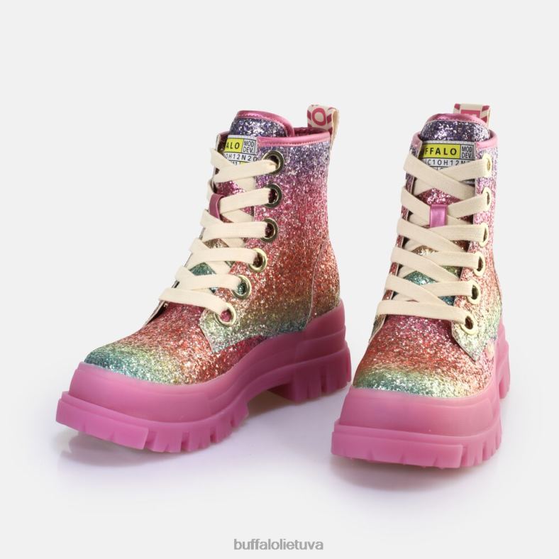 aspha lace up hi ankle boot vegan Buffalo fuksija4D4XB373 |batai