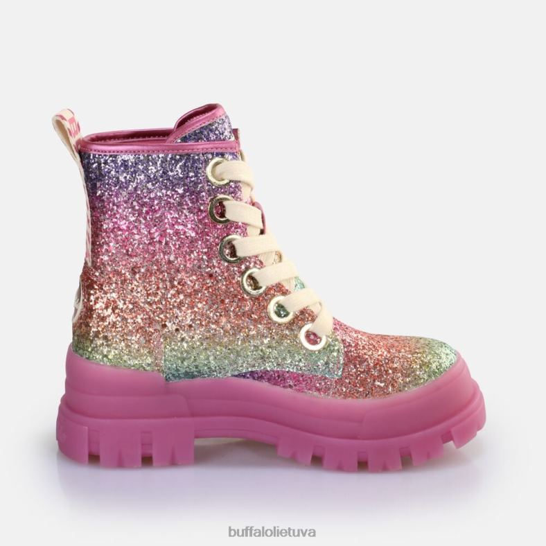 aspha lace up hi ankle boot vegan Buffalo fuksija4D4XB373 |batai