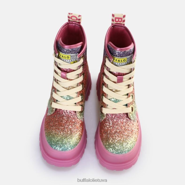 aspha lace up hi ankle boot vegan Buffalo fuksija4D4XB373 |batai