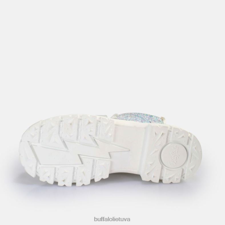 aspha lace up hi ankle boot vegan Buffalo sidabras / kremas4D4XB372 |batai