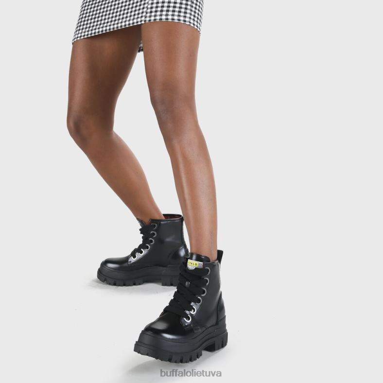 aspha lace up hi bootie butas vegan Buffalo juodas4D4XB847 |batai