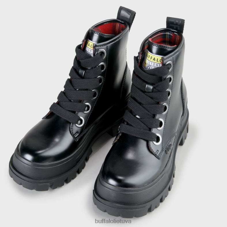 aspha lace up hi bootie butas vegan Buffalo juodas4D4XB847 |batai
