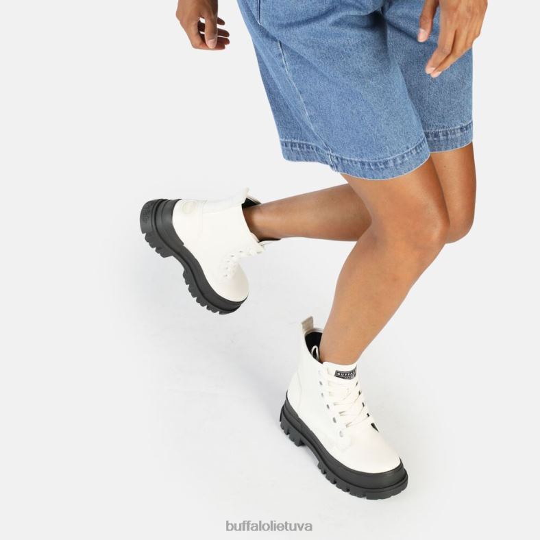 aspha laceup hi ankle boot vegan Buffalo baltas4D4XB435 |batai