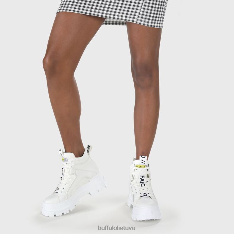 aspha nc mid bootie flat vegan Buffalo baltas4D4XB199 |batai