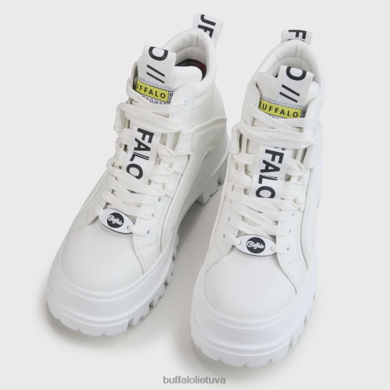 aspha nc mid bootie flat vegan Buffalo baltas4D4XB199 |batai