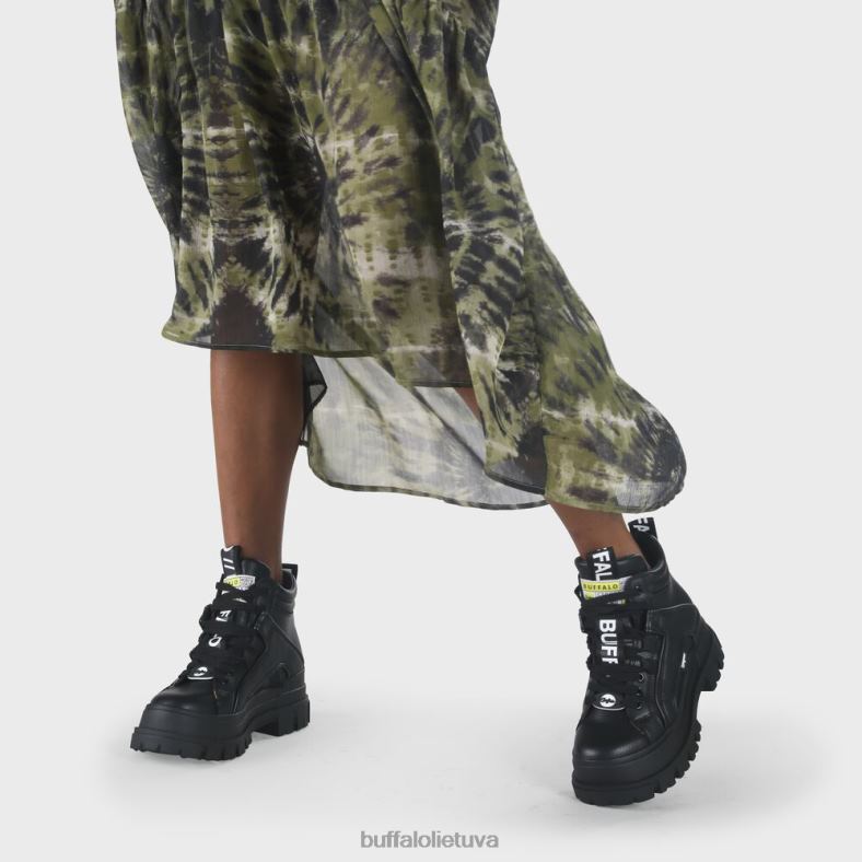 aspha nc mid bootie flat vegan Buffalo juodas4D4XB198 |batai