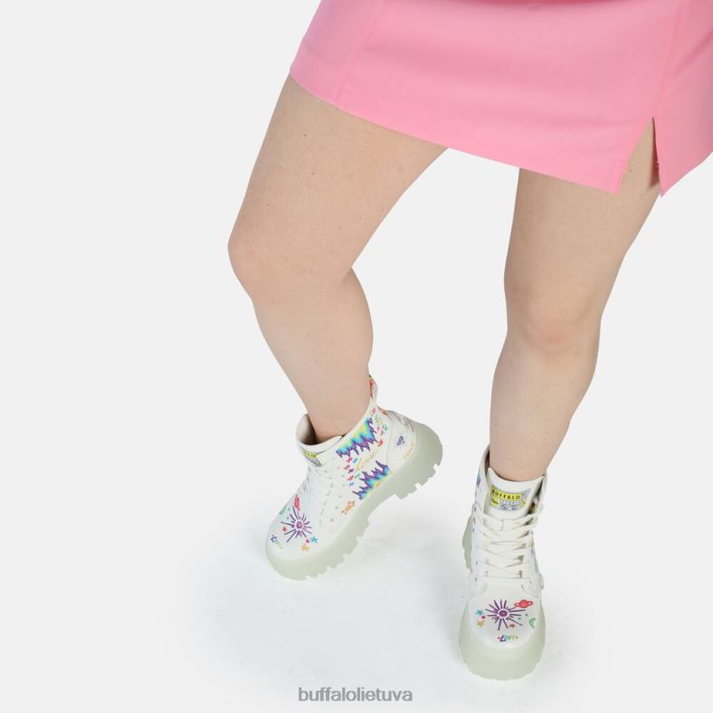 aspha rld kulkšnies batai veganai Buffalo balta/grafiti4D4XB858 |batai