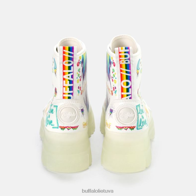 aspha rld kulkšnies batai veganai Buffalo balta/grafiti4D4XB858 |batai