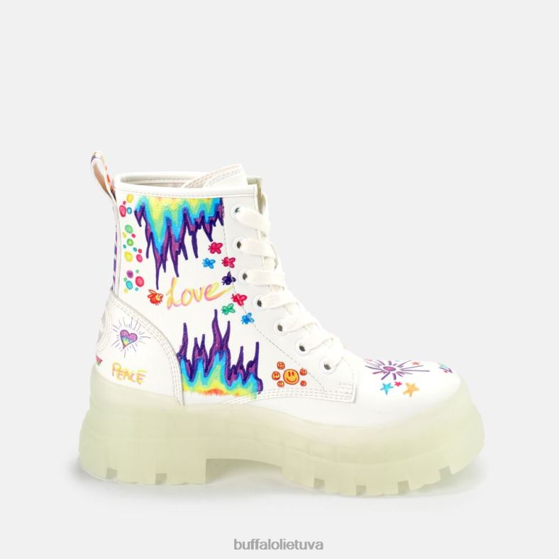 aspha rld kulkšnies batai veganai Buffalo balta/grafiti4D4XB858 |batai