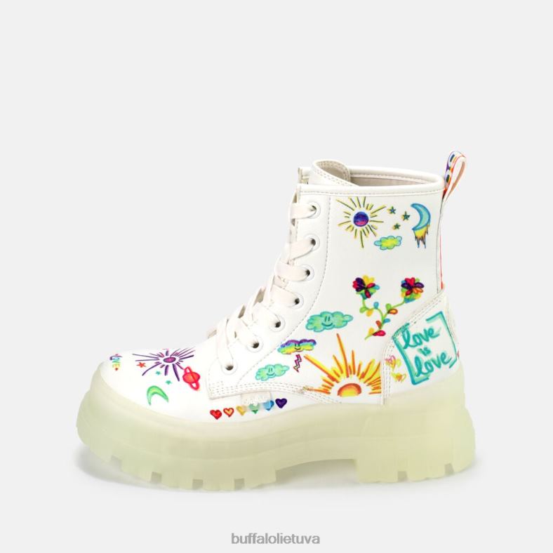 aspha rld kulkšnies batai veganai Buffalo balta/grafiti4D4XB858 |batai