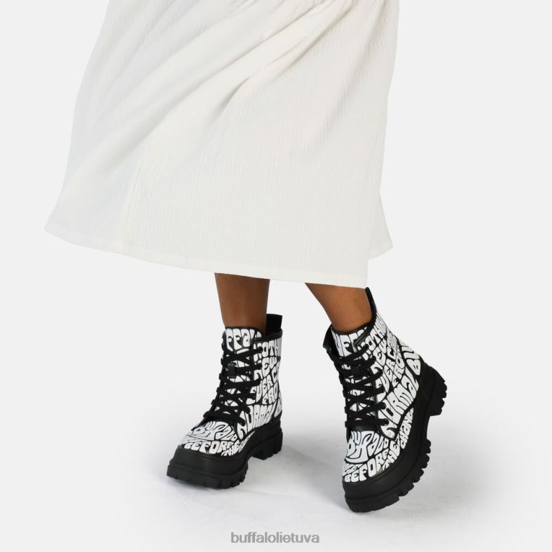 aspha rld laceup mid ankle-boot vegan Buffalo juoda aop4D4XB914 |batai