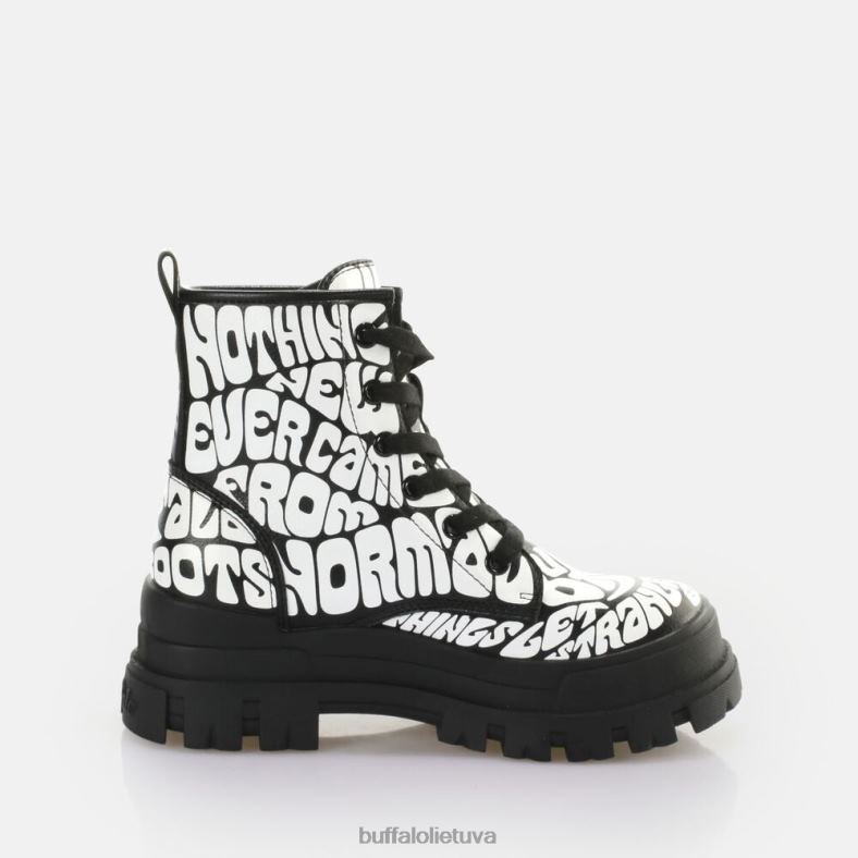 aspha rld laceup mid ankle-boot vegan Buffalo juoda aop4D4XB914 |batai