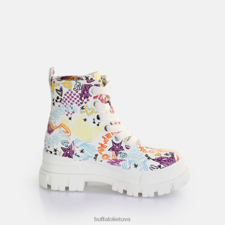 aspha suvarstyti hi ankle-boot vegan Buffalo balti graffiti4D4XB375 |batai