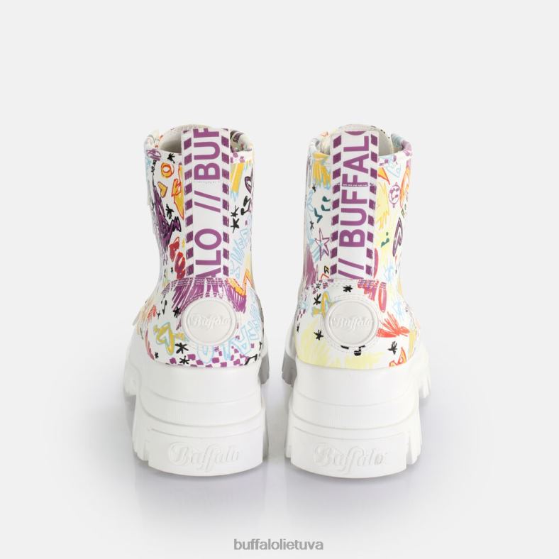 aspha suvarstyti hi ankle-boot vegan Buffalo balti graffiti4D4XB375 |batai