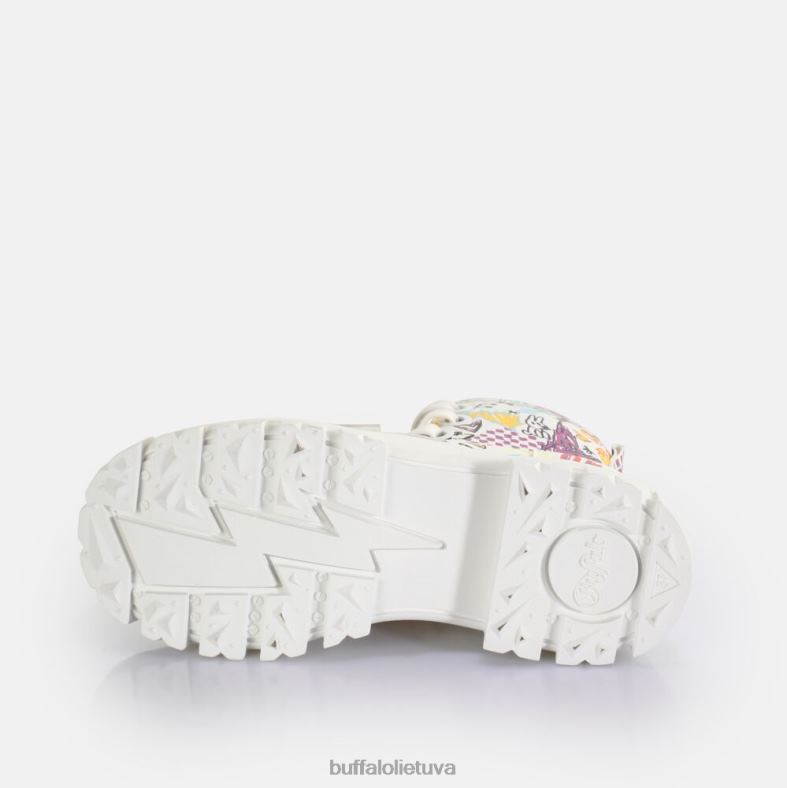 aspha suvarstyti hi ankle-boot vegan Buffalo balti graffiti4D4XB375 |batai