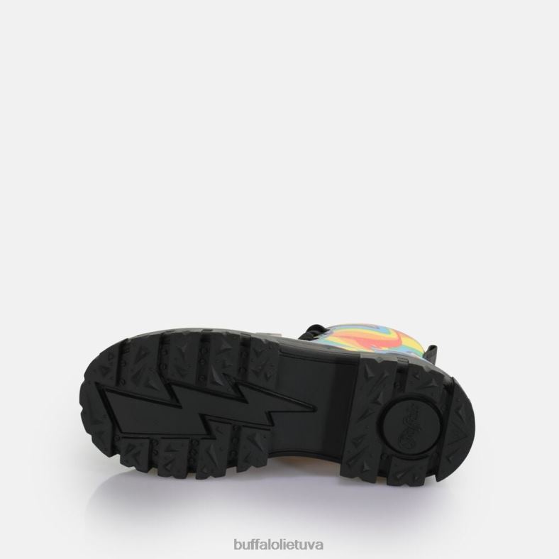 aspha suvarstyti hi ankle-boot vegan Buffalo juoda vaivorykštė4D4XB370 |batai