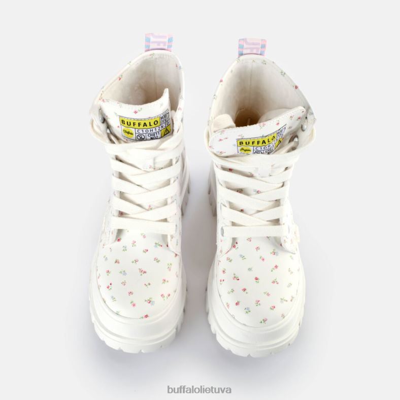 aspha suvarstyti hi ankle-boots vegan Buffalo balta/gėlės4D4XB412 |batai