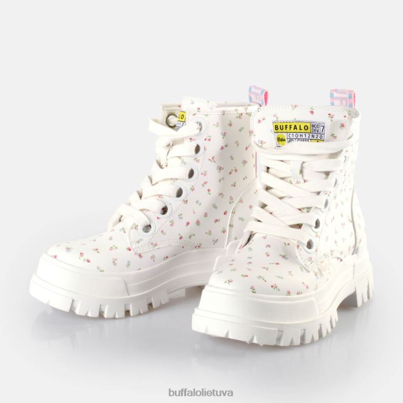 aspha suvarstyti hi ankle-boots vegan Buffalo balta/gėlės4D4XB412 |batai