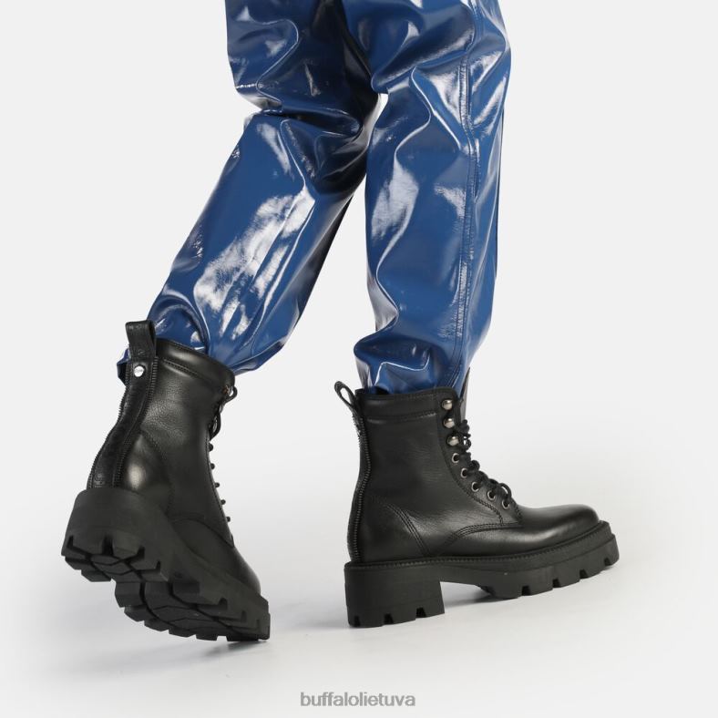 kvadratiniai suvarstomi viduriniai batai Buffalo juodas4D4XB151 |batai