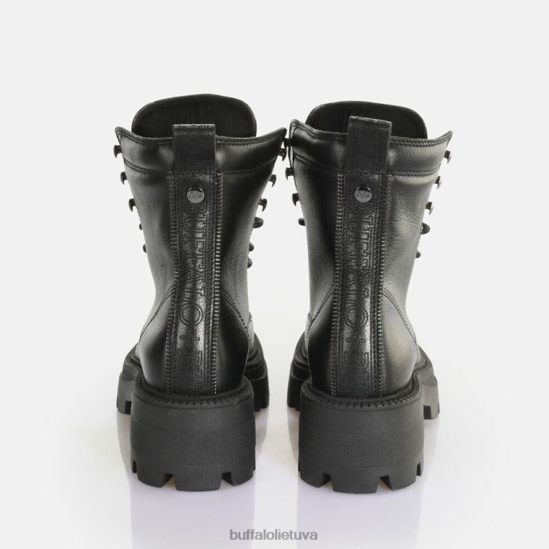 kvadratiniai suvarstomi viduriniai batai Buffalo juodas4D4XB151 |batai