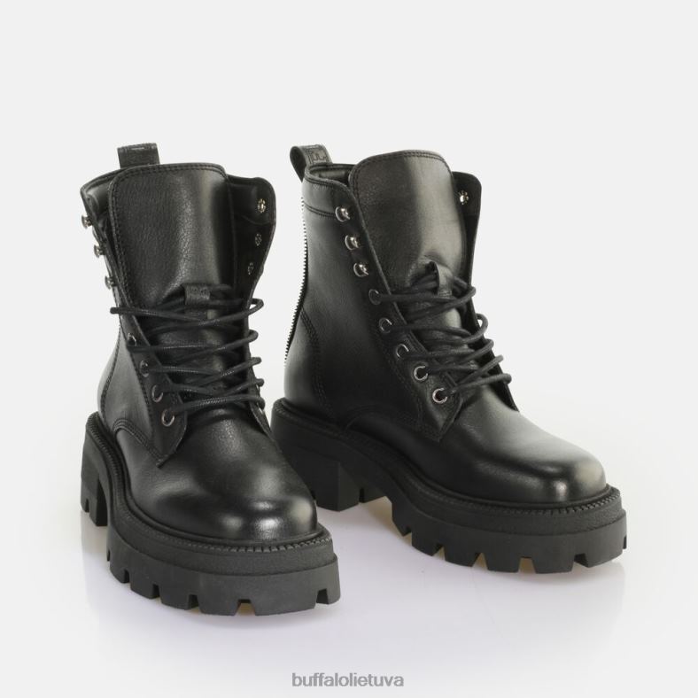 kvadratiniai suvarstomi viduriniai batai Buffalo juodas4D4XB151 |batai