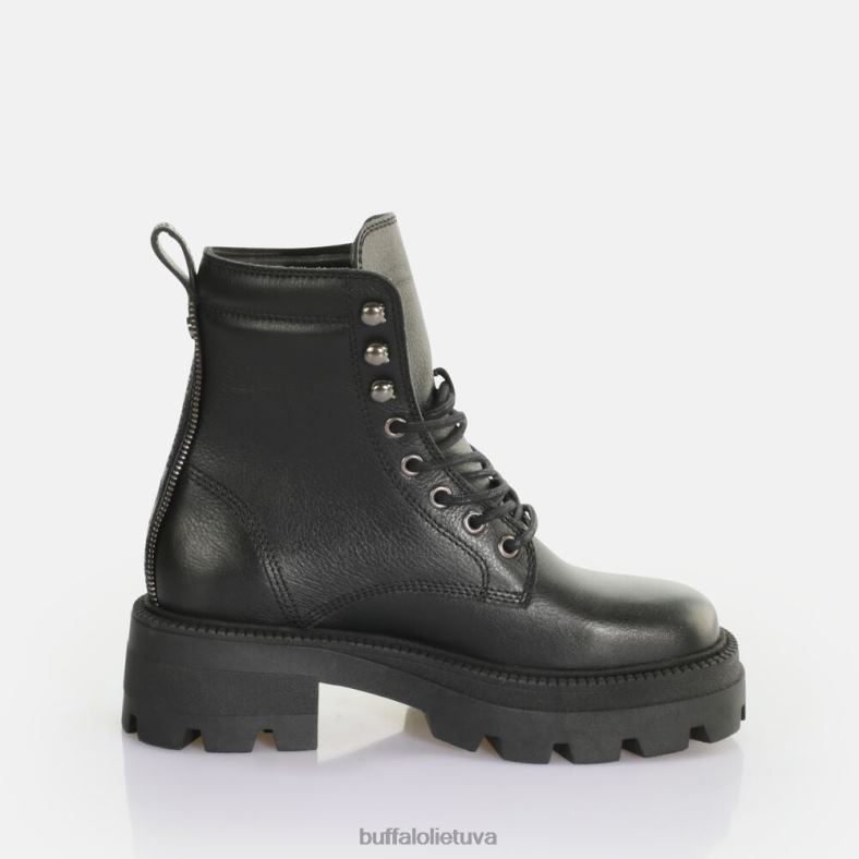 kvadratiniai suvarstomi viduriniai batai Buffalo juodas4D4XB151 |batai