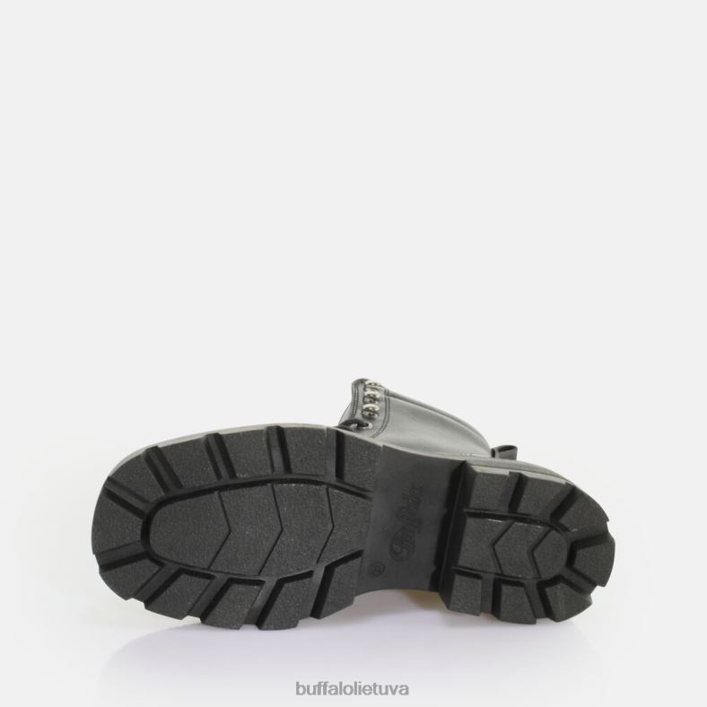 kvadratiniai suvarstomi viduriniai batai Buffalo juodas4D4XB151 |batai