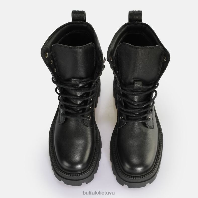 kvadratiniai suvarstomi viduriniai batai Buffalo juodas4D4XB151 |batai