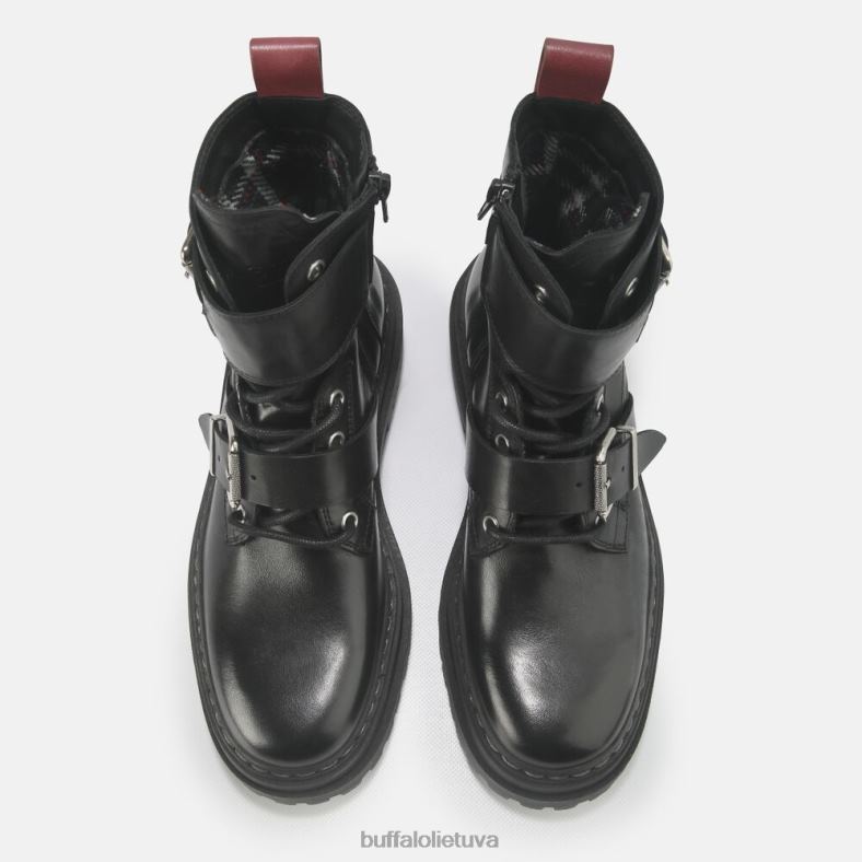 sari kulkšnies batai blauzdos odos Buffalo juodas4D4XB706 |batai