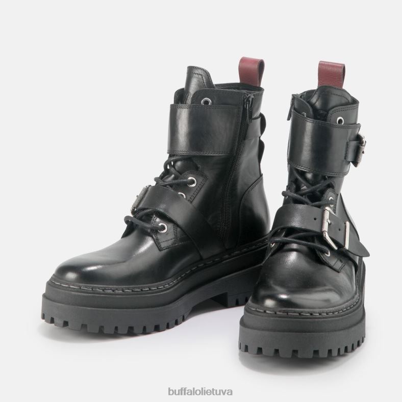 sari kulkšnies batai blauzdos odos Buffalo juodas4D4XB706 |batai