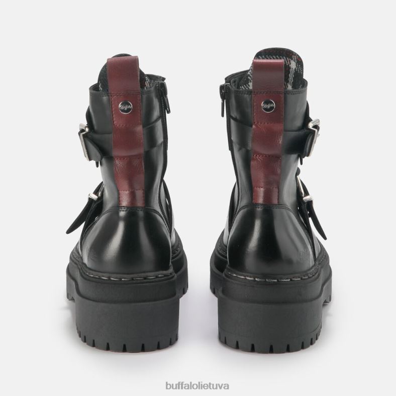 sari kulkšnies batai blauzdos odos Buffalo juodas4D4XB706 |batai