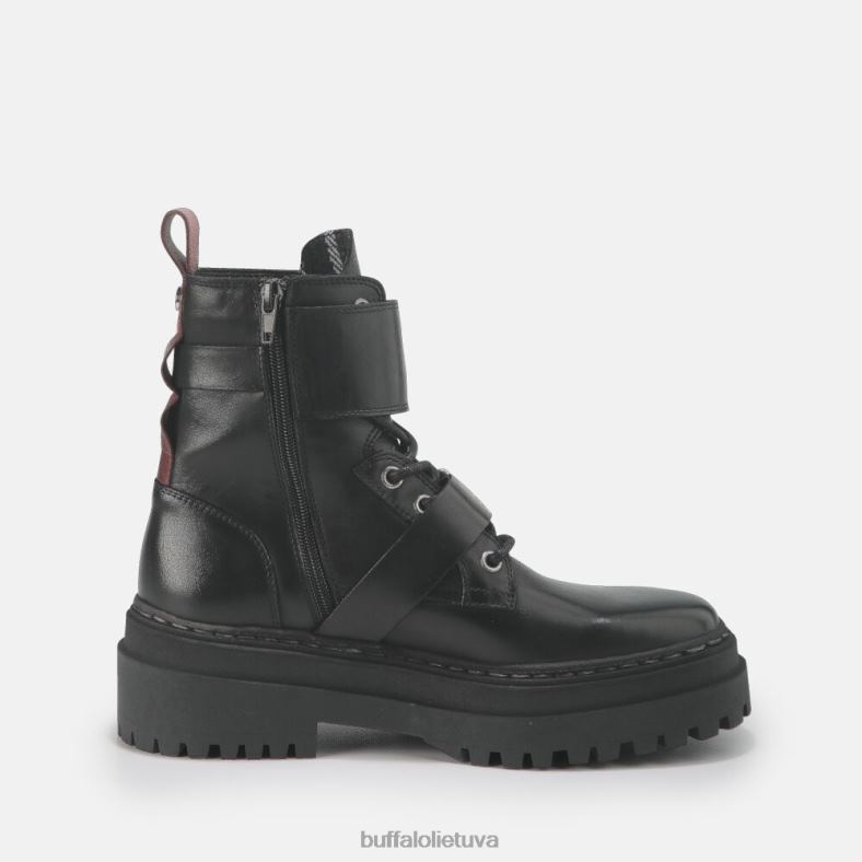 sari kulkšnies batai blauzdos odos Buffalo juodas4D4XB706 |batai