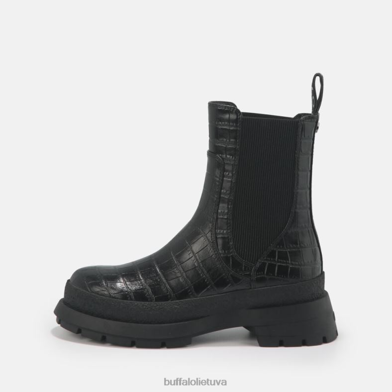 simona bootie butas veganas Buffalo juoda krokodilo raštu4D4XB459 |batai