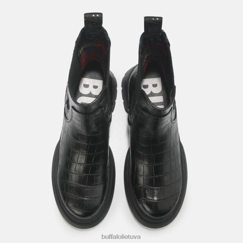 simona bootie butas veganas Buffalo juoda krokodilo raštu4D4XB459 |batai