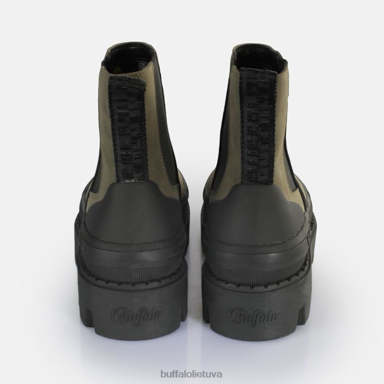 varnas chelsea kulkšnies batų veganas Buffalo chaki/juoda4D4XB488 |batai