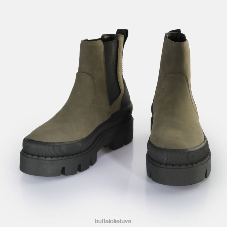 varnas chelsea kulkšnies batų veganas Buffalo chaki/juoda4D4XB488 |batai