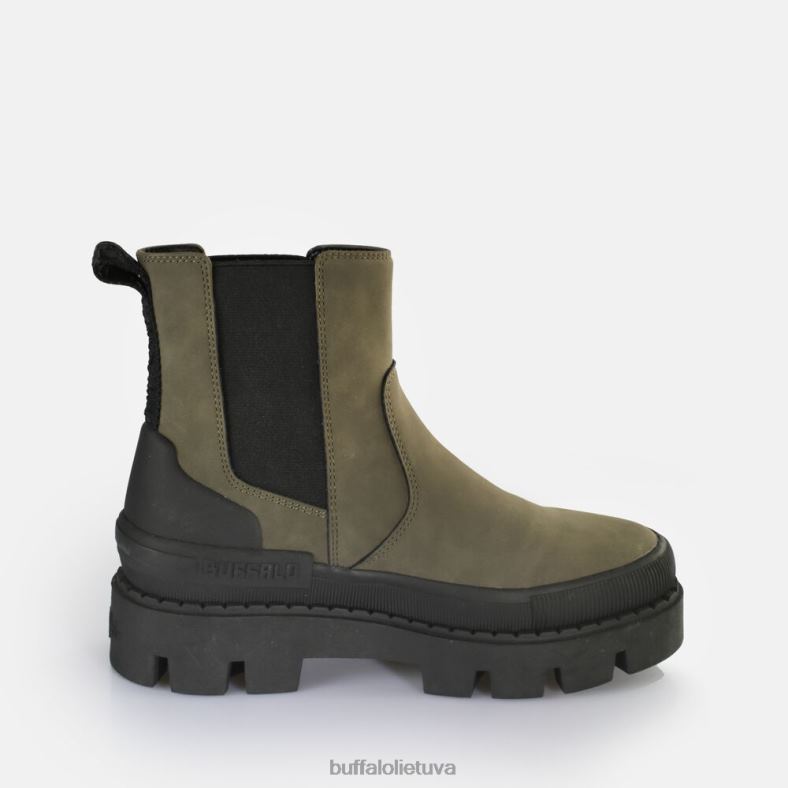varnas chelsea kulkšnies batų veganas Buffalo chaki/juoda4D4XB488 |batai
